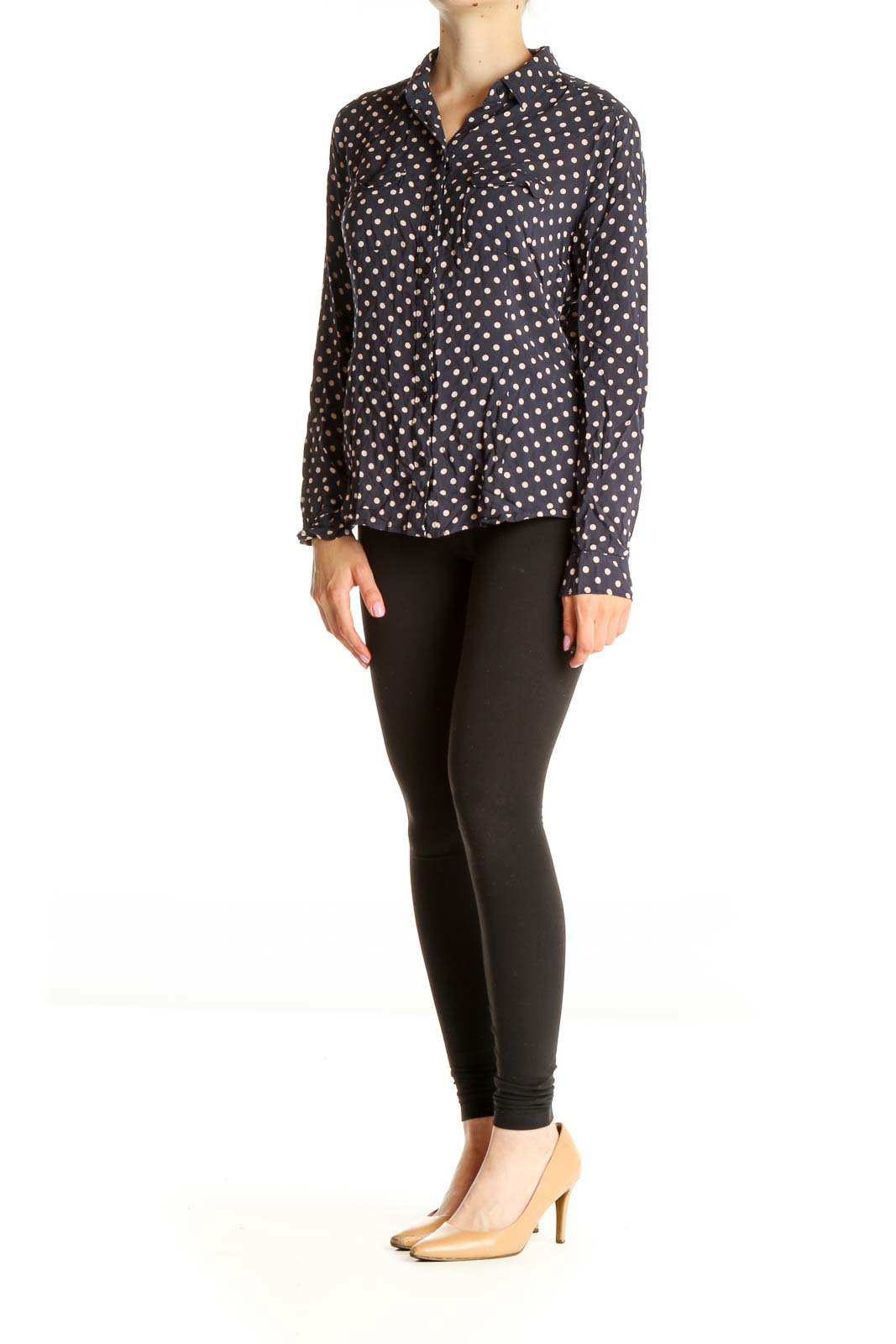 Blue Polka Dot Formal Shirt