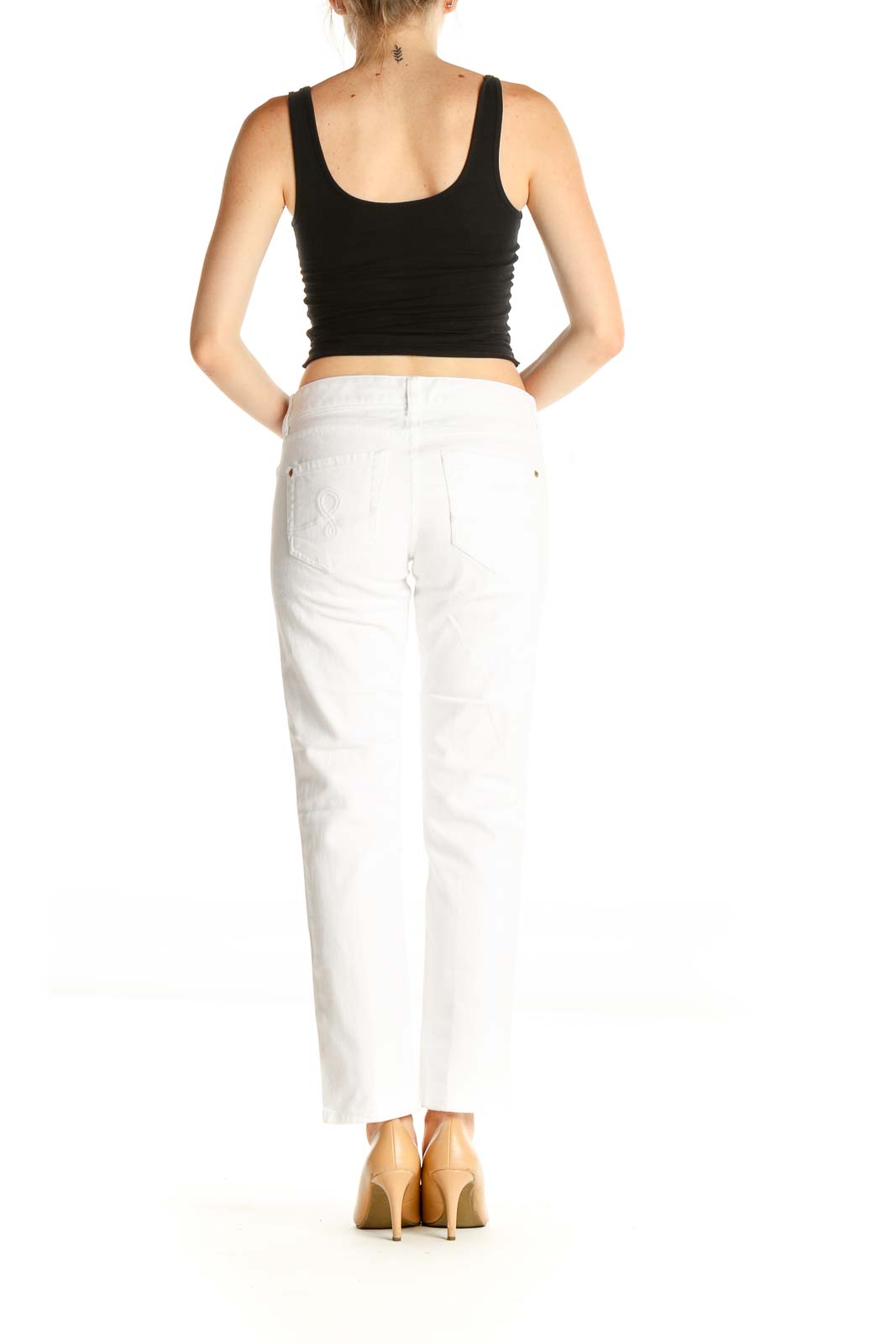 White Straight Leg Jeans