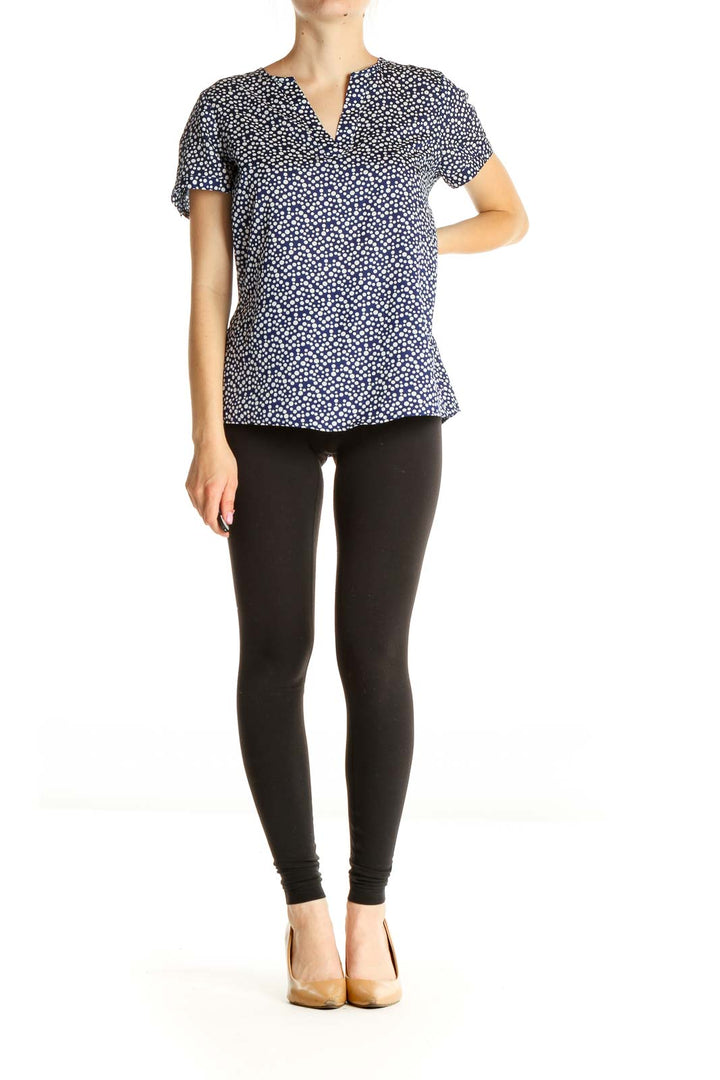 Blue Polka Dot All Day Wear Blouse