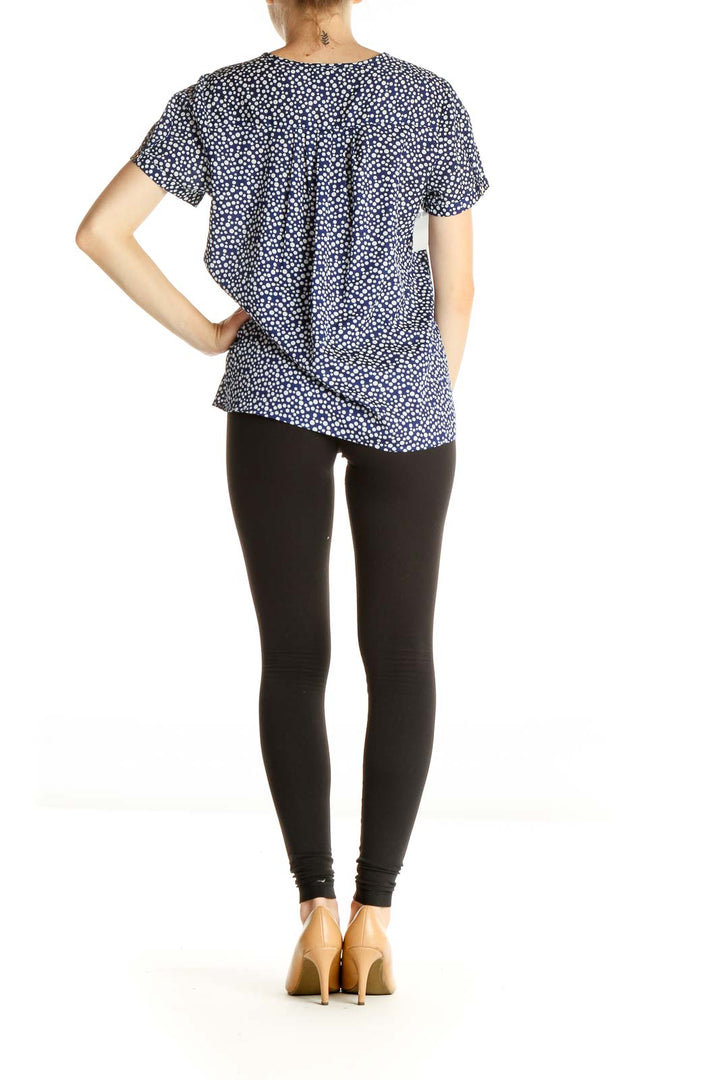 Blue Polka Dot All Day Wear Blouse