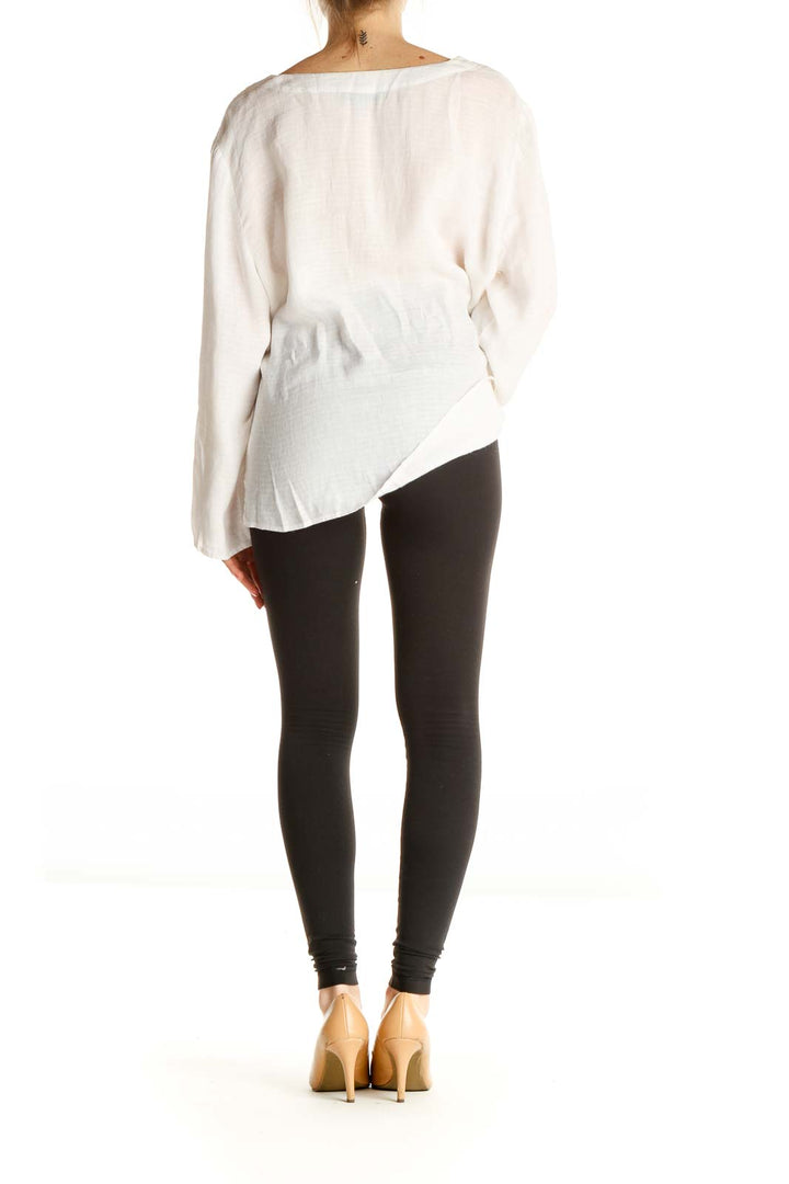 White Solid All Day Wear Blouse