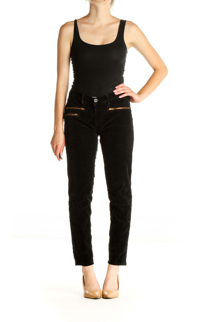 Black Corduroy Skinny Jeans