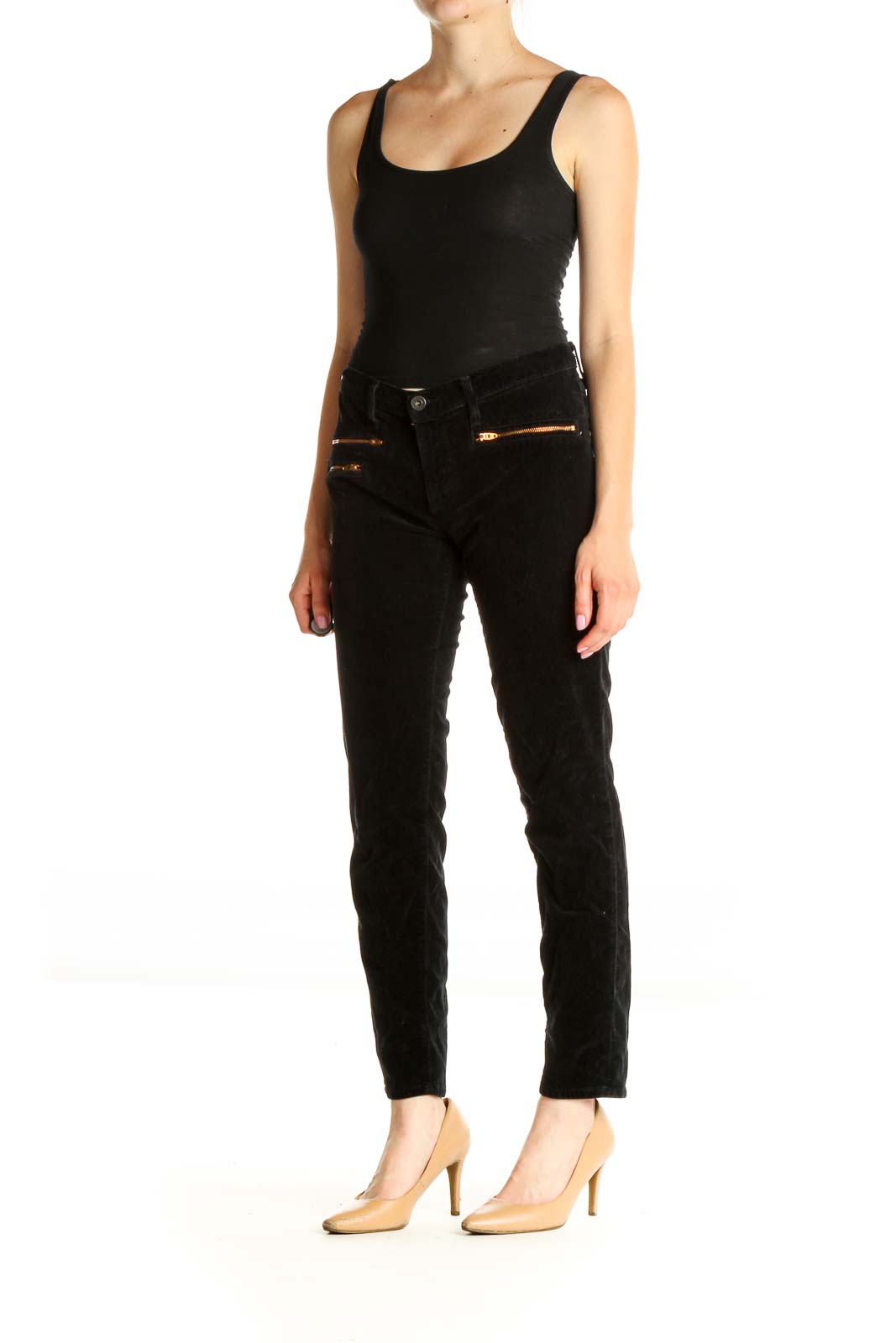 Black Corduroy Skinny Jeans