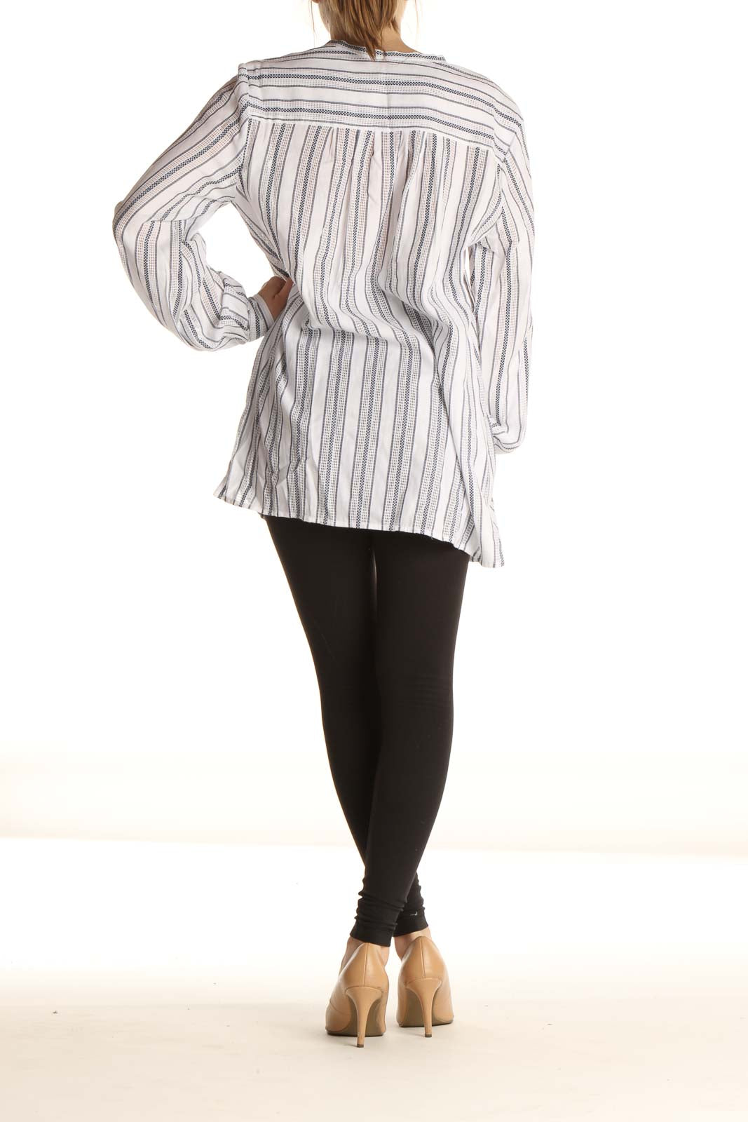 White Striped Brunch Blouse