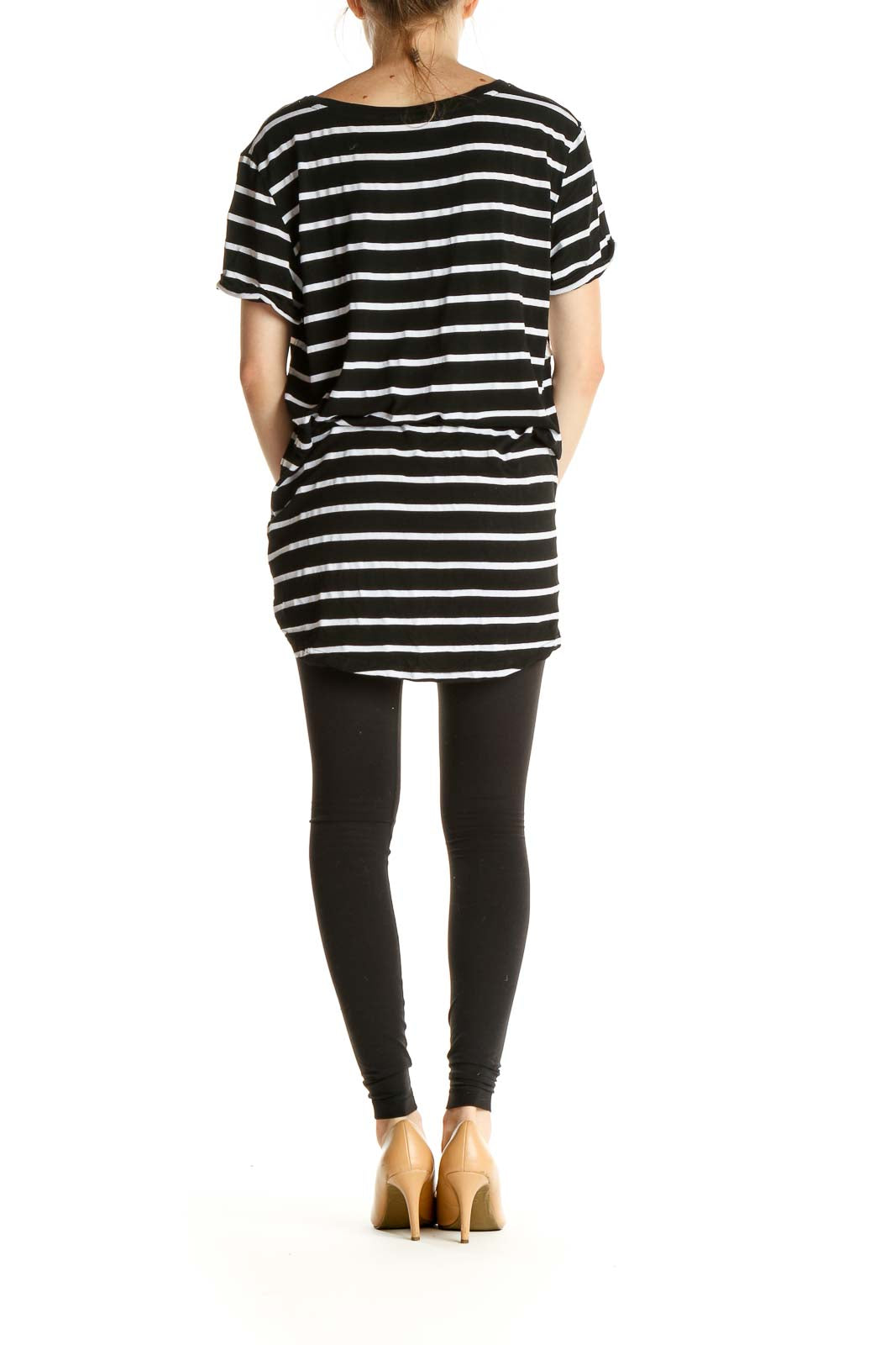 Black Striped All Day Wear T-Shirt