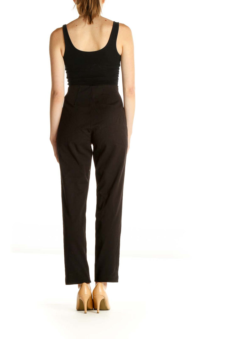 Black Solid All Day Wear Trousers