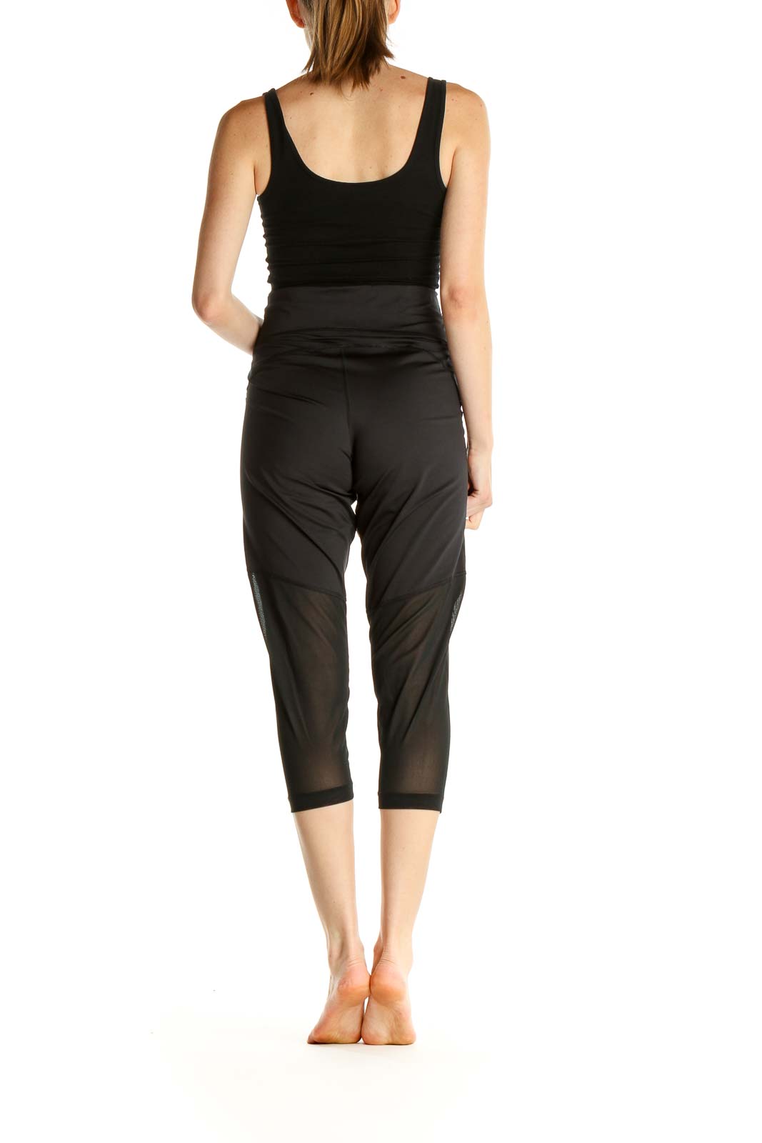 Black Solid Activewear Leggings