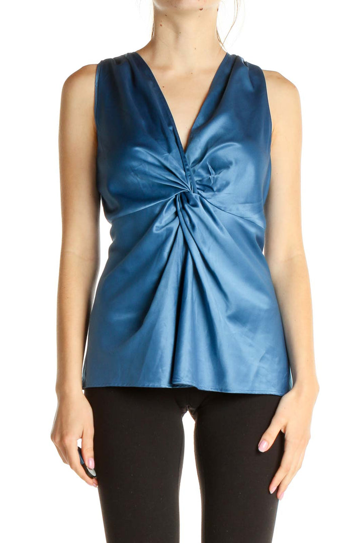 Blue Solid Brunch Blouse