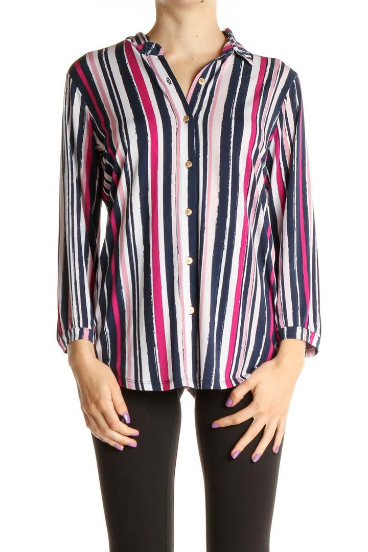 Blue Striped Formal Shirt