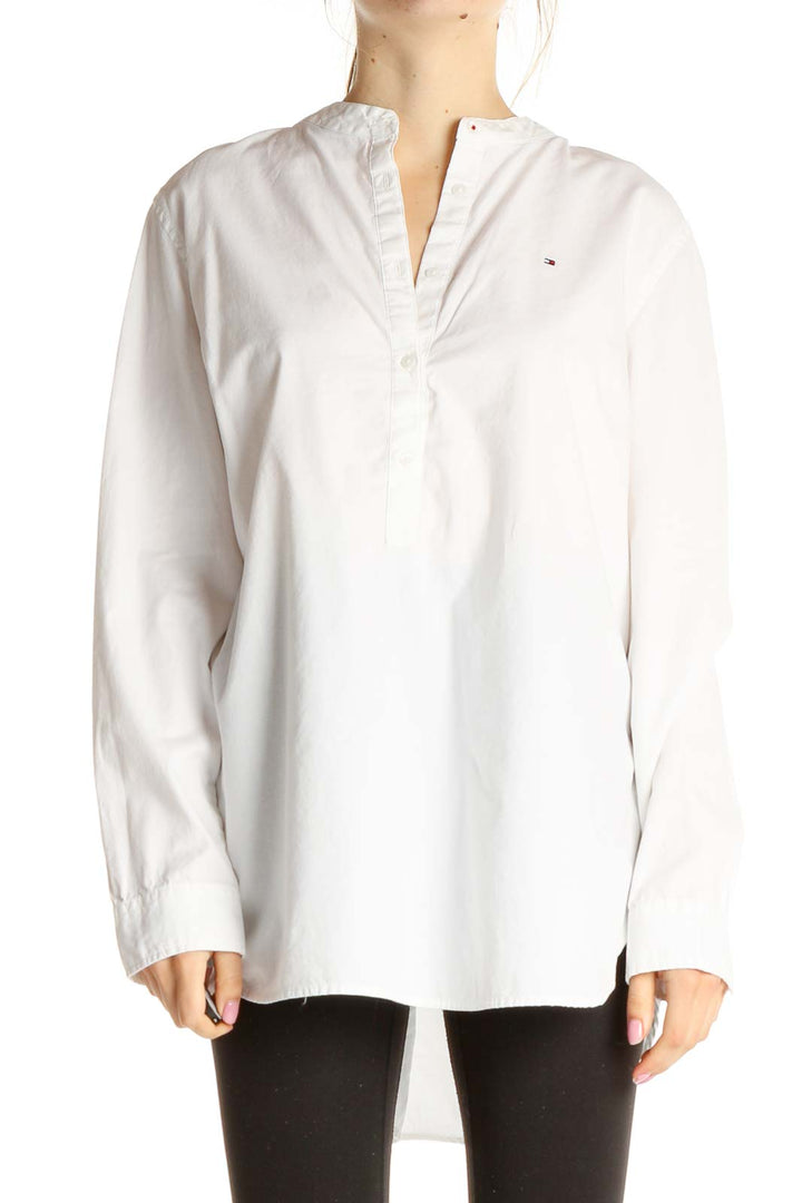 White Solid Formal Shirt