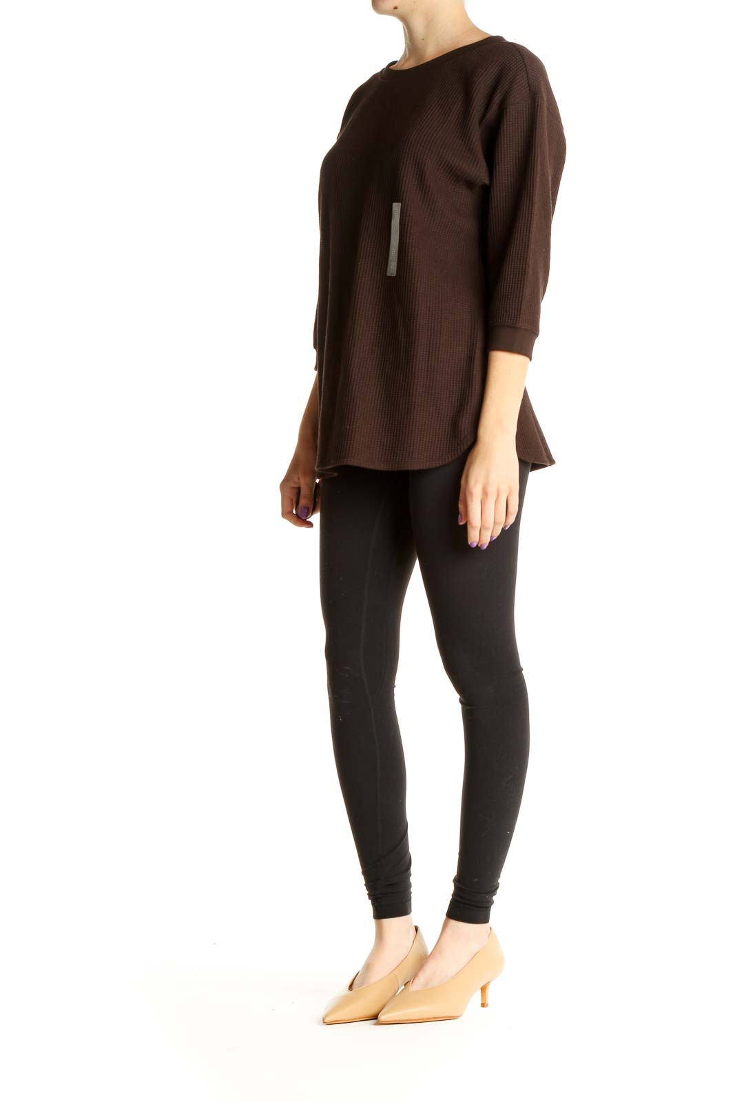 Brown Waffle Knit Shirt