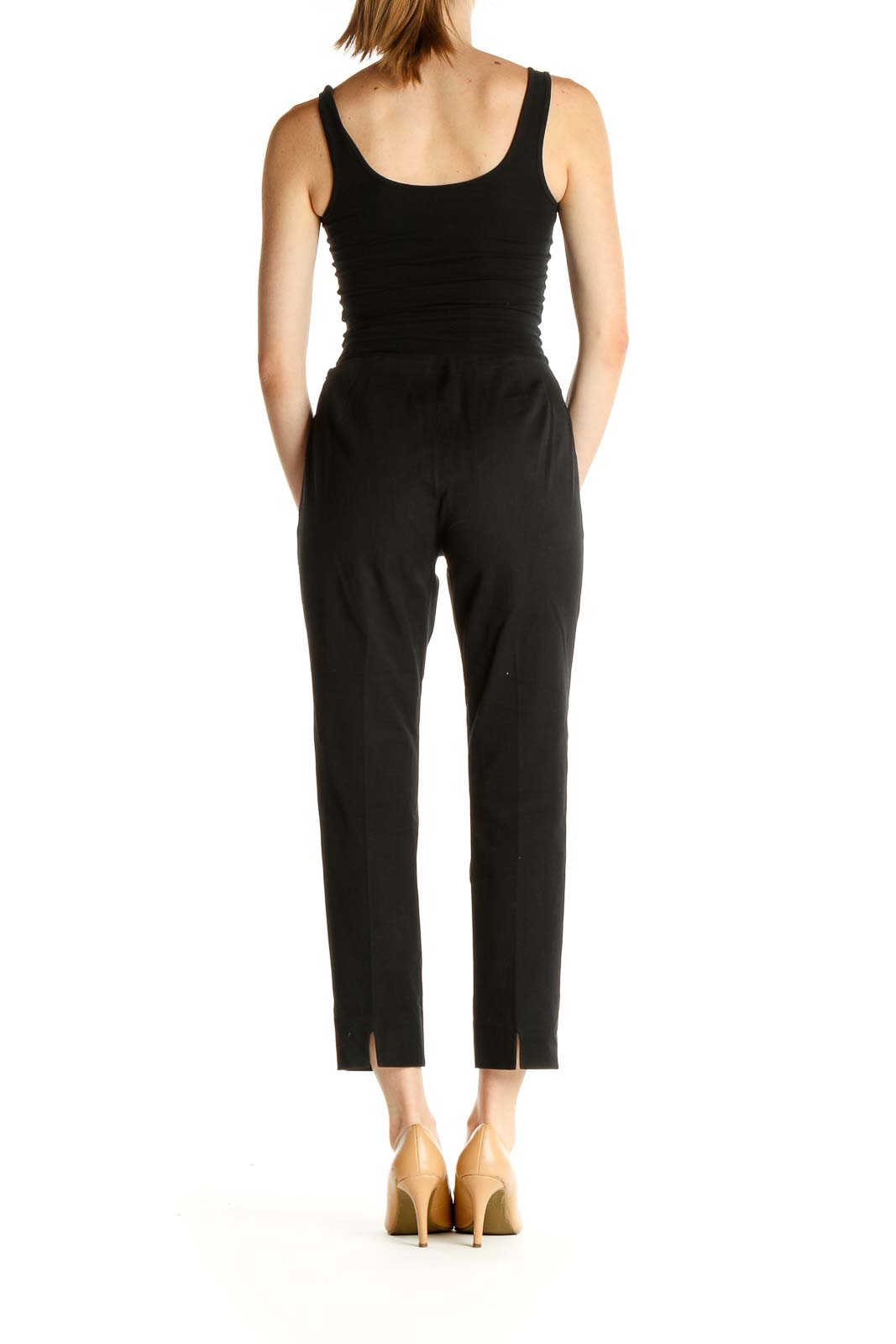 Black Solid All Day Wear Trousers