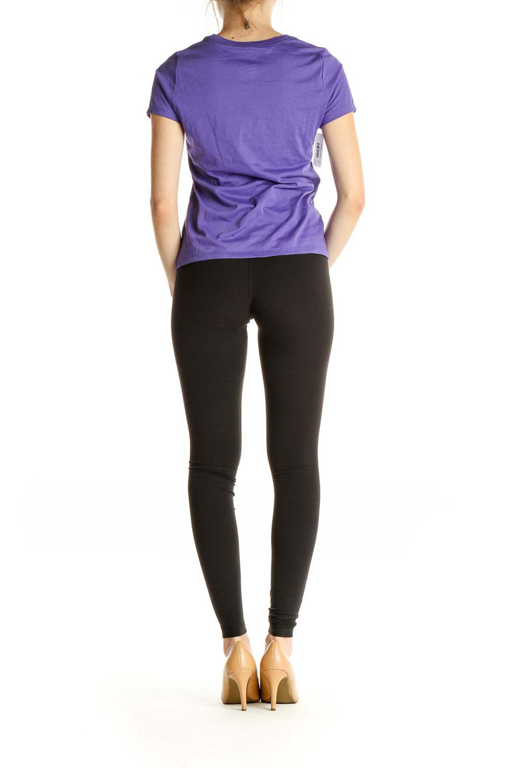 Purple Graphic Print Activewear T-Shirt