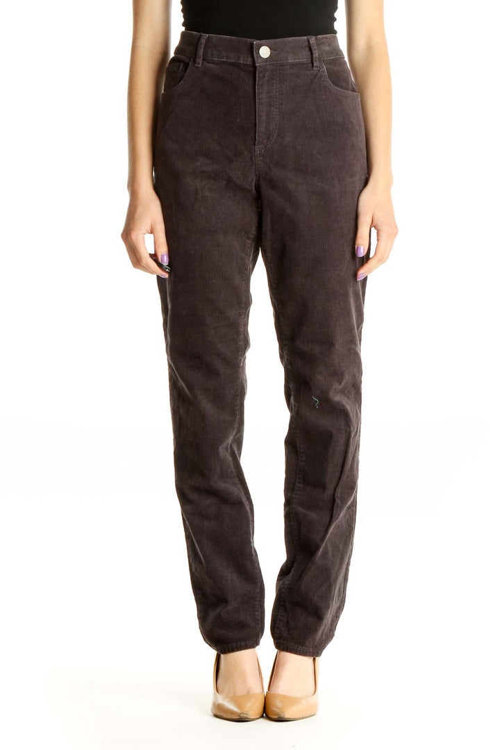 Brown Straight Leg Pants