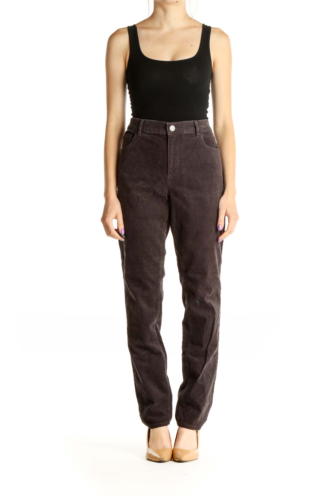 Brown Straight Leg Pants