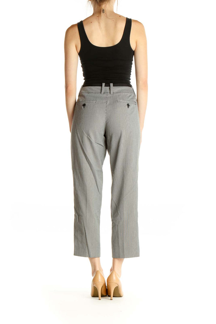 Gray Casual Capri Pants