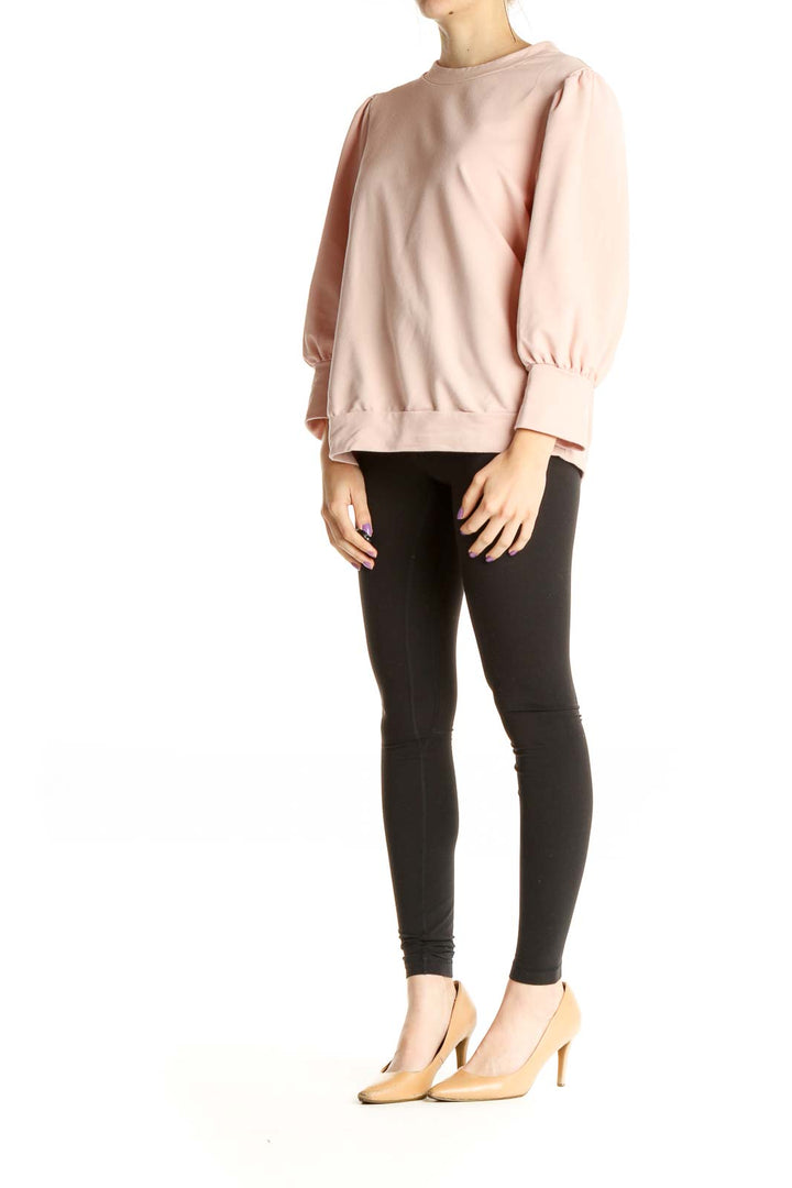 Pink Solid All Day Wear Sweater