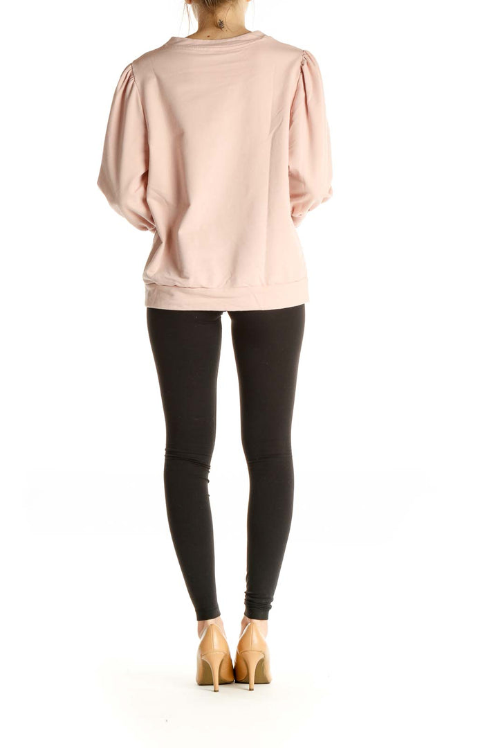 Pink Solid All Day Wear Sweater