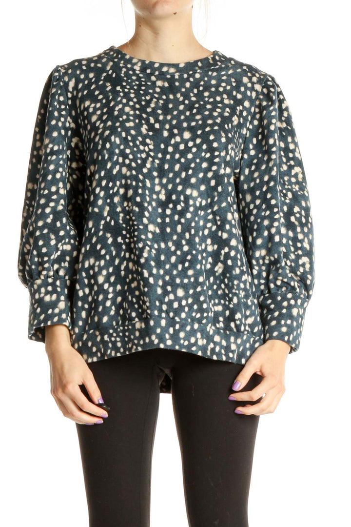 Blue Polka Dot Brunch Blouse