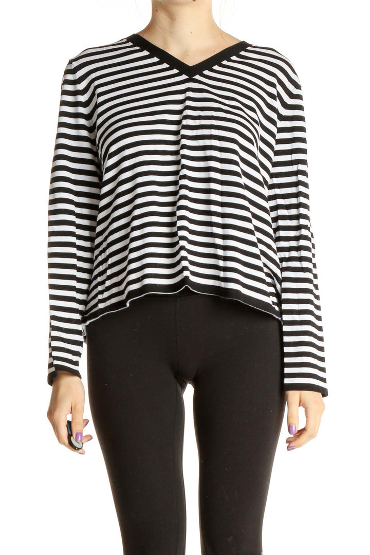 Black Striped All Day Wear T-Shirt