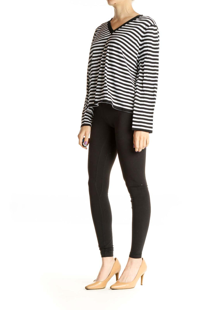 Black Striped All Day Wear T-Shirt