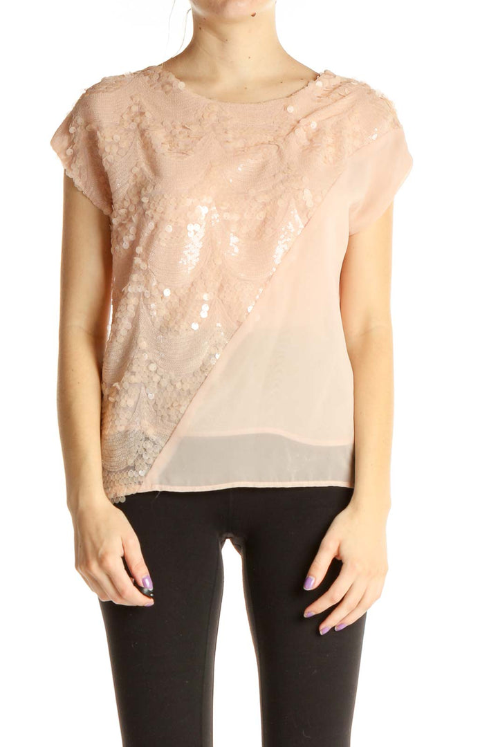 Pink Sequin Blouse