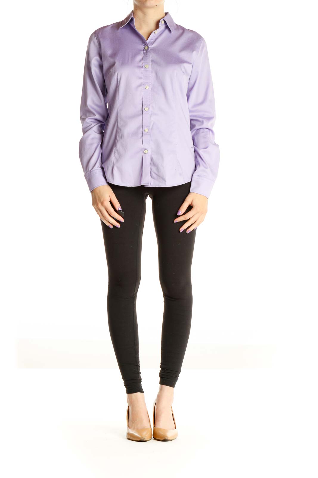 Purple Solid Formal Shirt