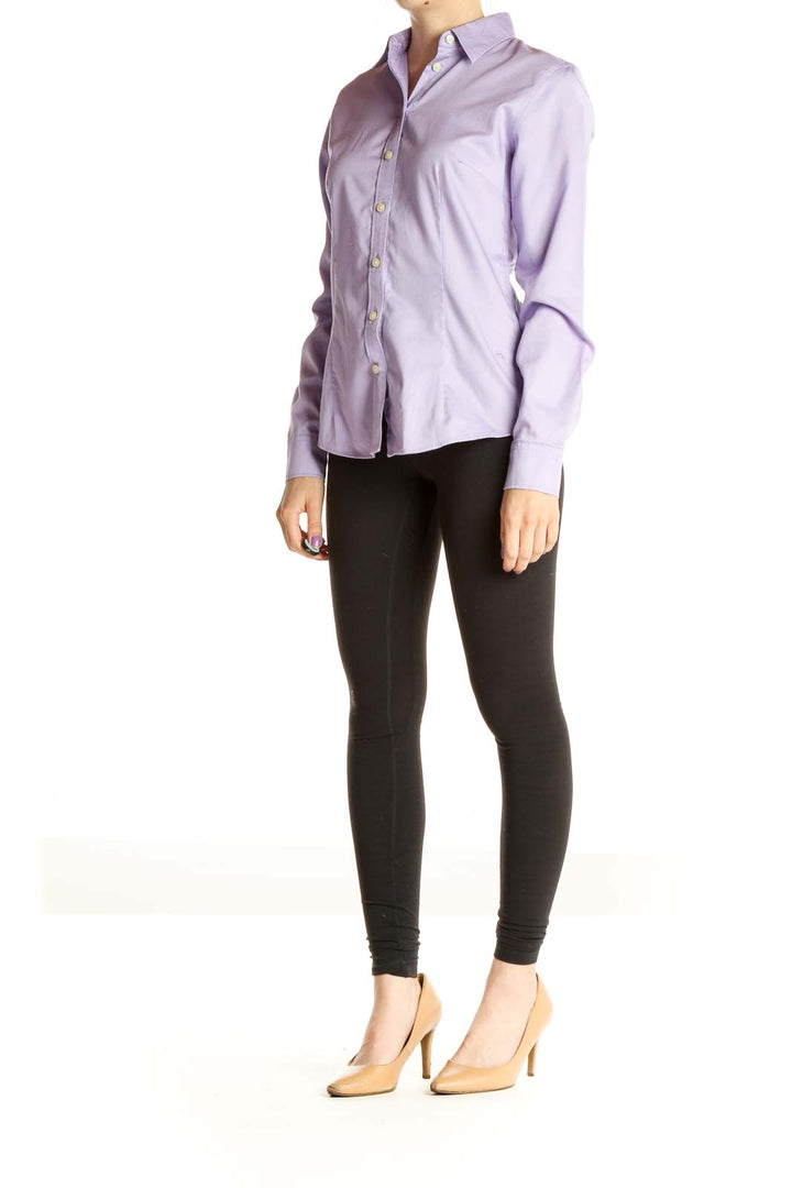 Purple Solid Formal Shirt