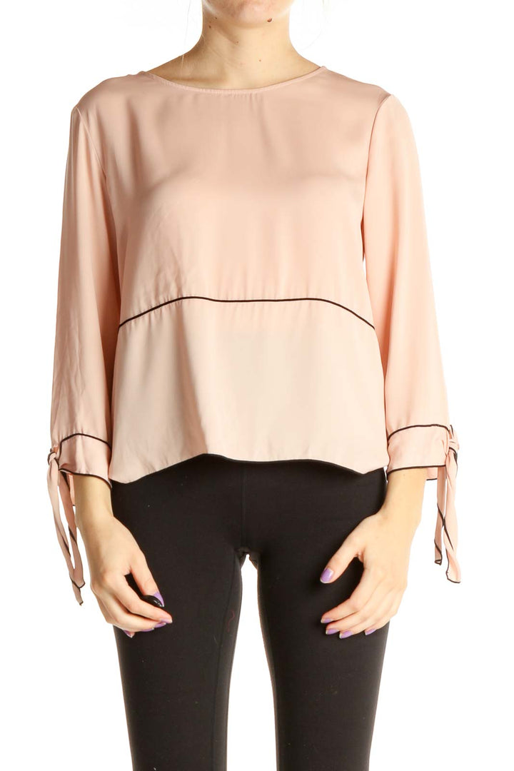 Pink Solid Chic Blouse