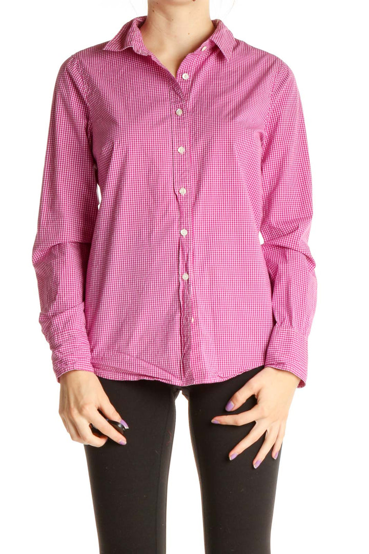 Pink Checkered Formal Shirt