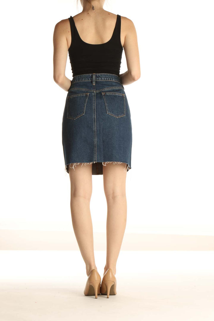 Blue Denim Chic Pencil Skirt