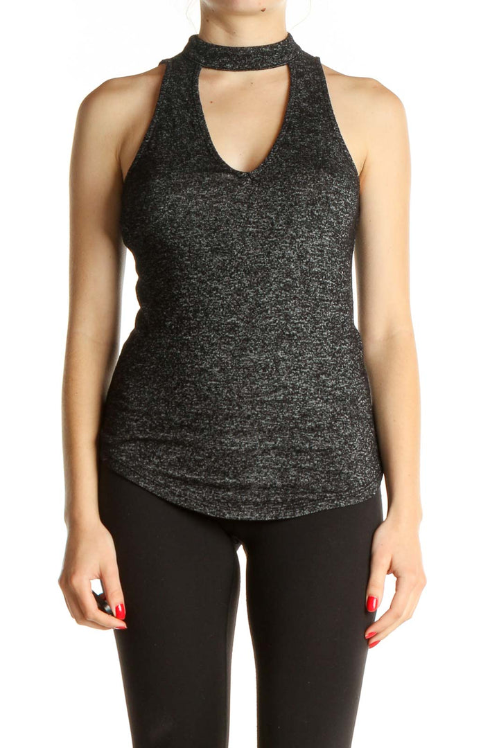 Gray Textured Tank Top