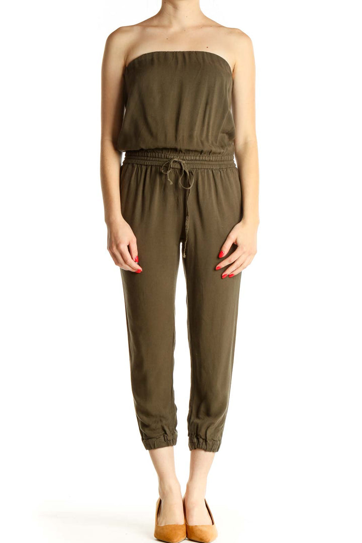 Green Solid Jumpsuit