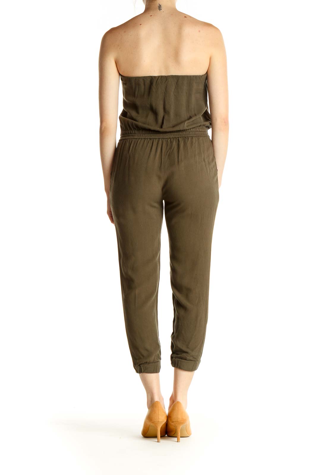 Green Solid Jumpsuit