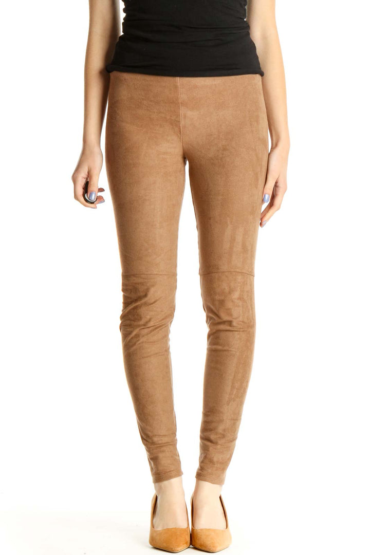 Brown Casual Leggings