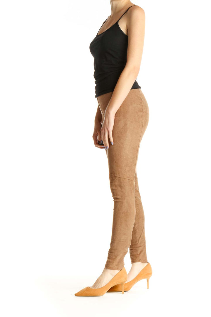 Brown Casual Leggings