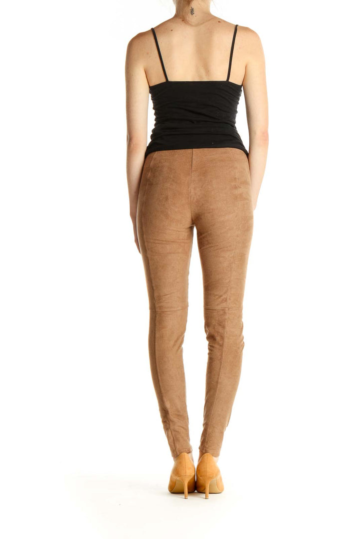 Brown Casual Leggings