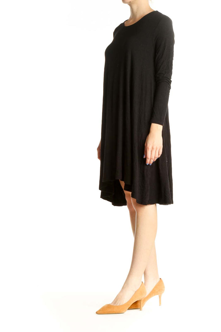 Black Solid Day Dress