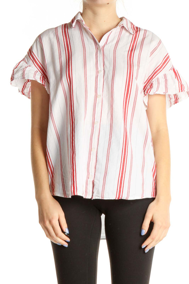 White Striped All Day Wear Shirt