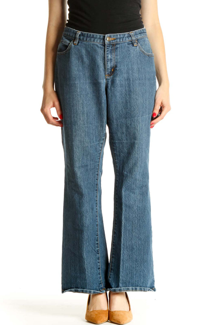 Blue Wide Leg Jeans