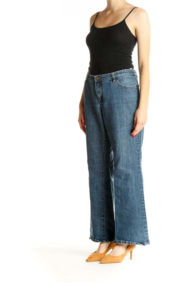 Blue Wide Leg Jeans