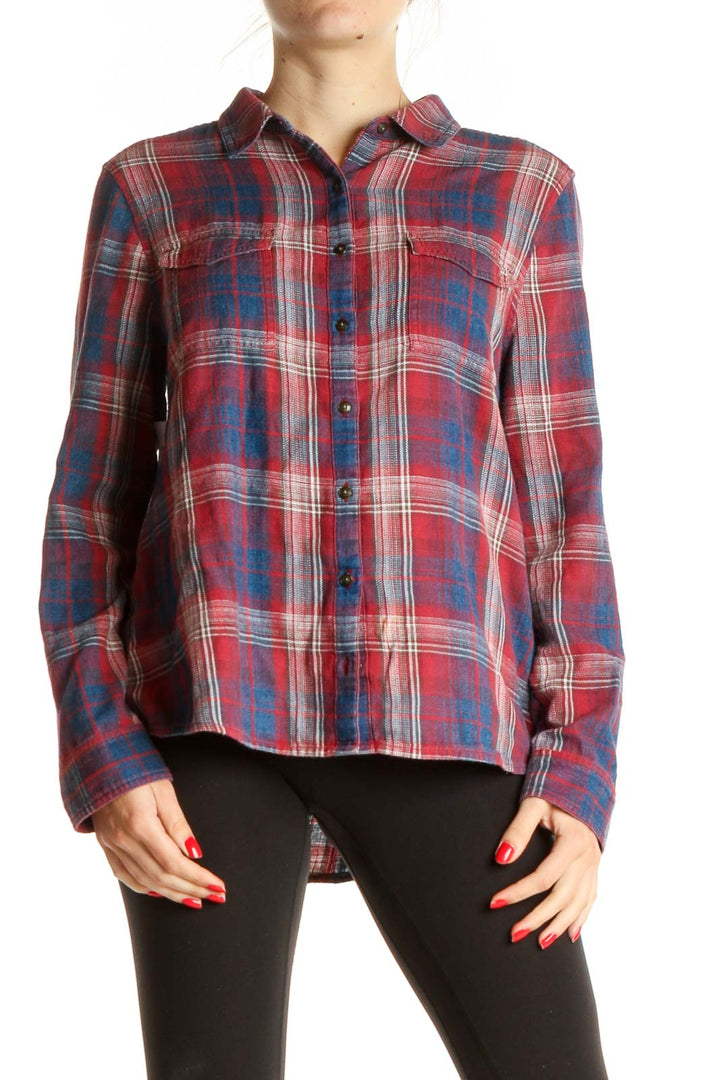 Red Checkered Casual Shirt