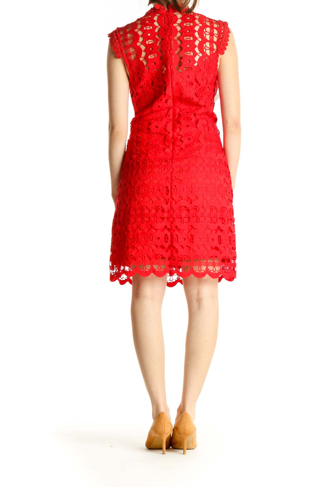 Red Lace Day Fit & Flare Dress