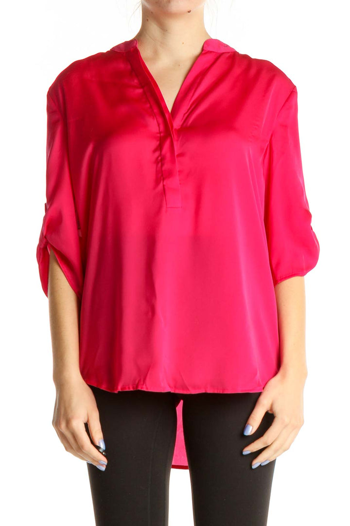 Pink Solid All Day Wear Blouse