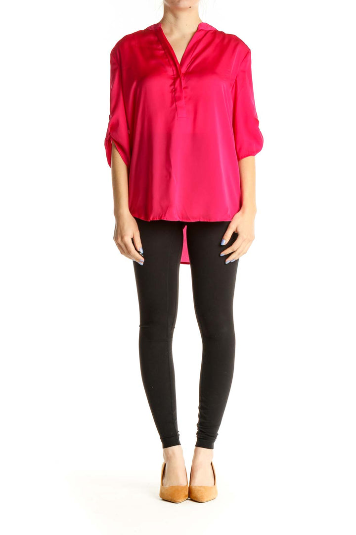 Pink Solid All Day Wear Blouse