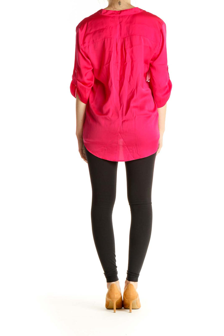 Pink Solid All Day Wear Blouse