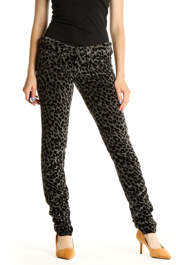 Black Printed All Day Wear Pants