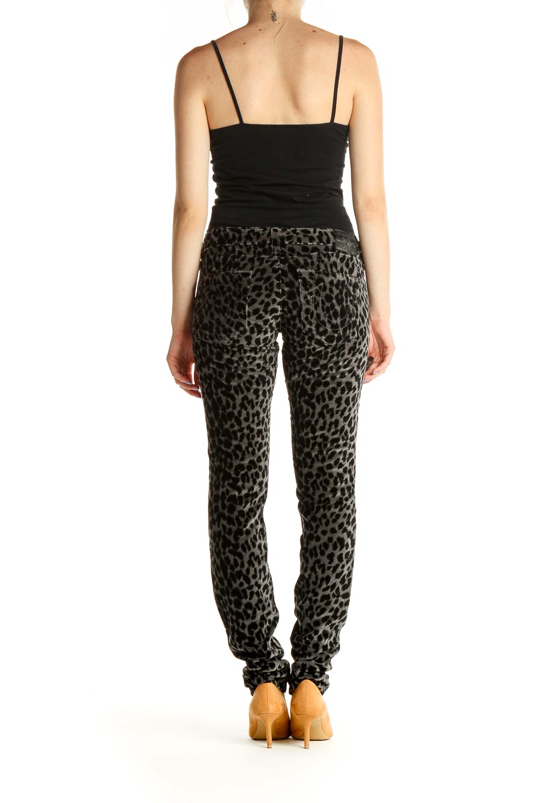 Black Printed All Day Wear Pants