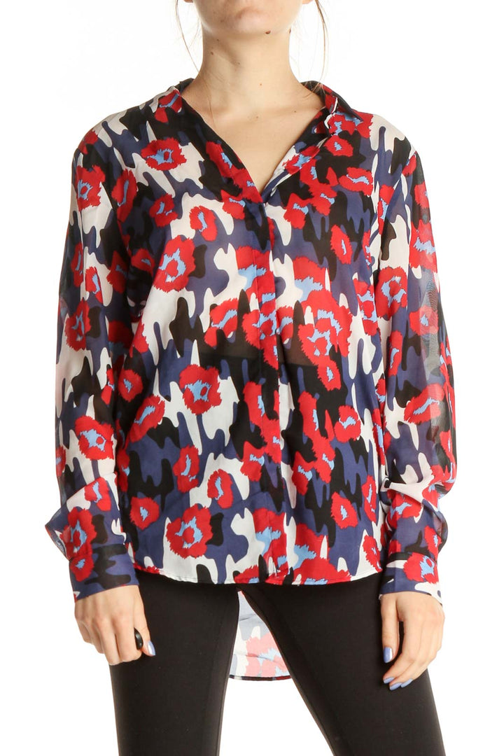 Red Animal Print Retro Shirt