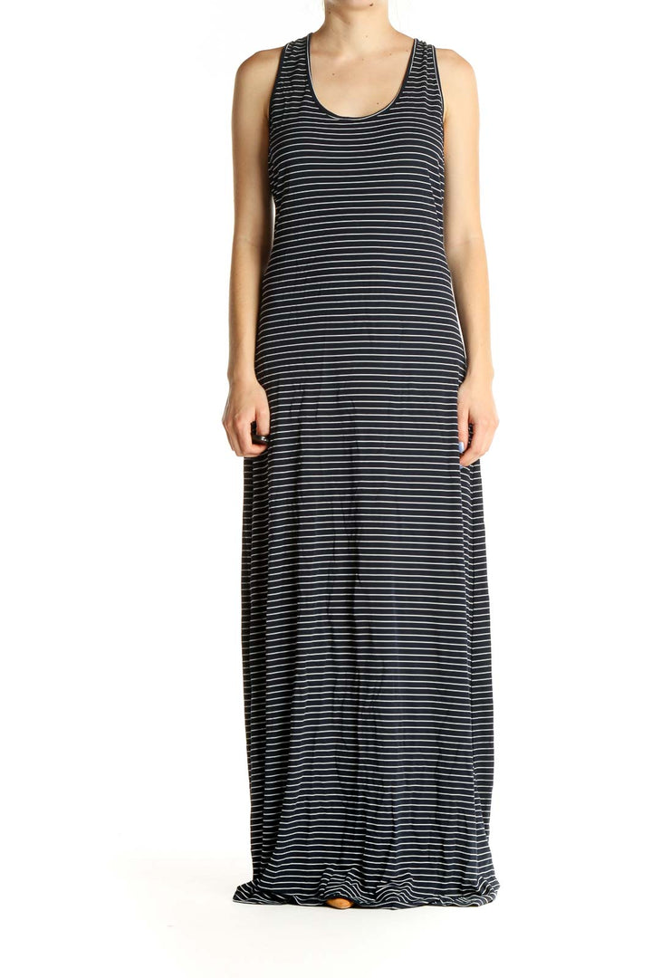 Blue Striped Day Column Dress